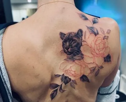 The Guardian Appears — Dark shading of Panther and leaves
